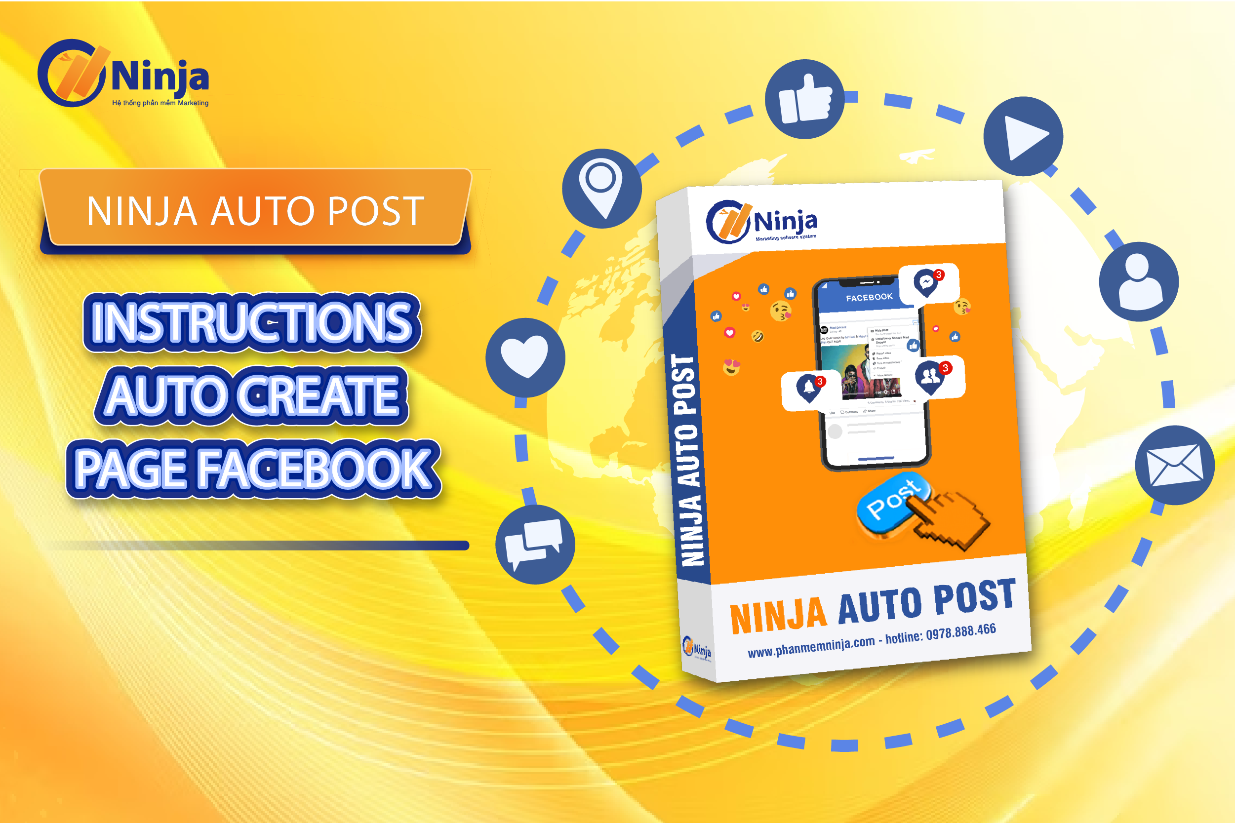 Auto create page facebook tool - Ninja Auto Post Client