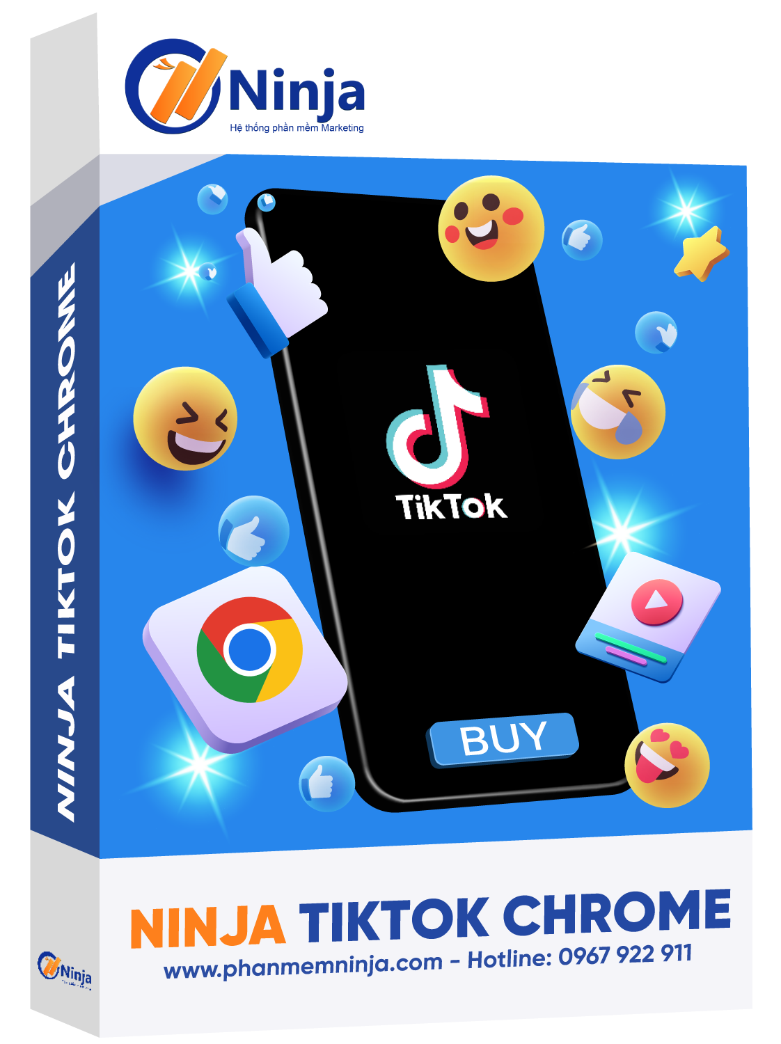 Ninja Tiktok Chrome - Software to raise tiktok, seeding, increase followers