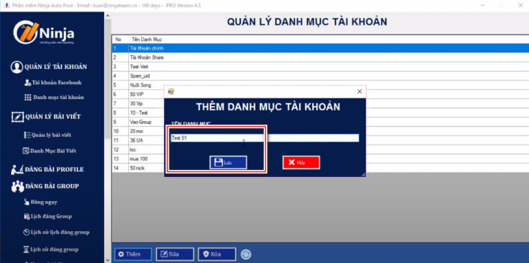 Save category names for easy management