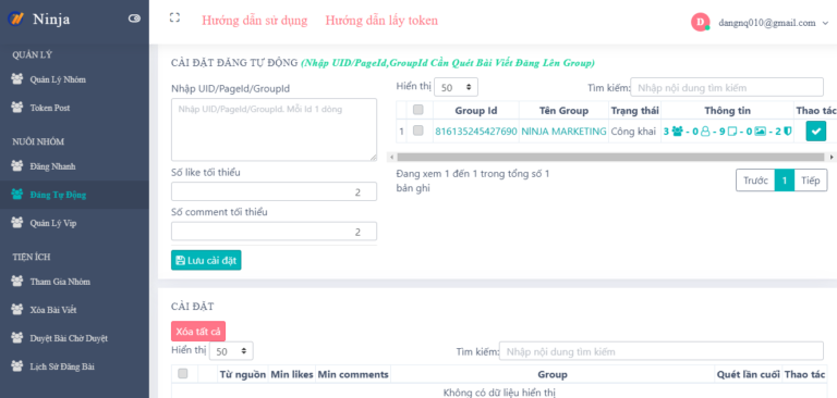 Ninja Facebook Group management software automatically posts posts, posts notifications according to desired content, or according to any fanpage