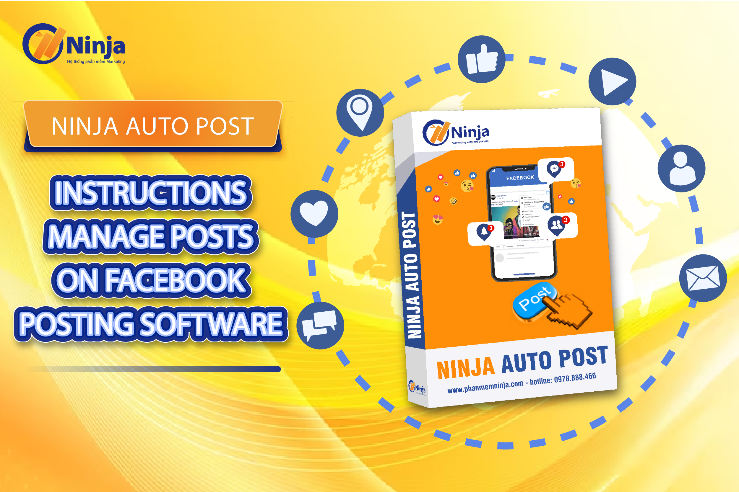 Instructions on how to manage posts on Facebook posting software - Ninja Auto Post Client