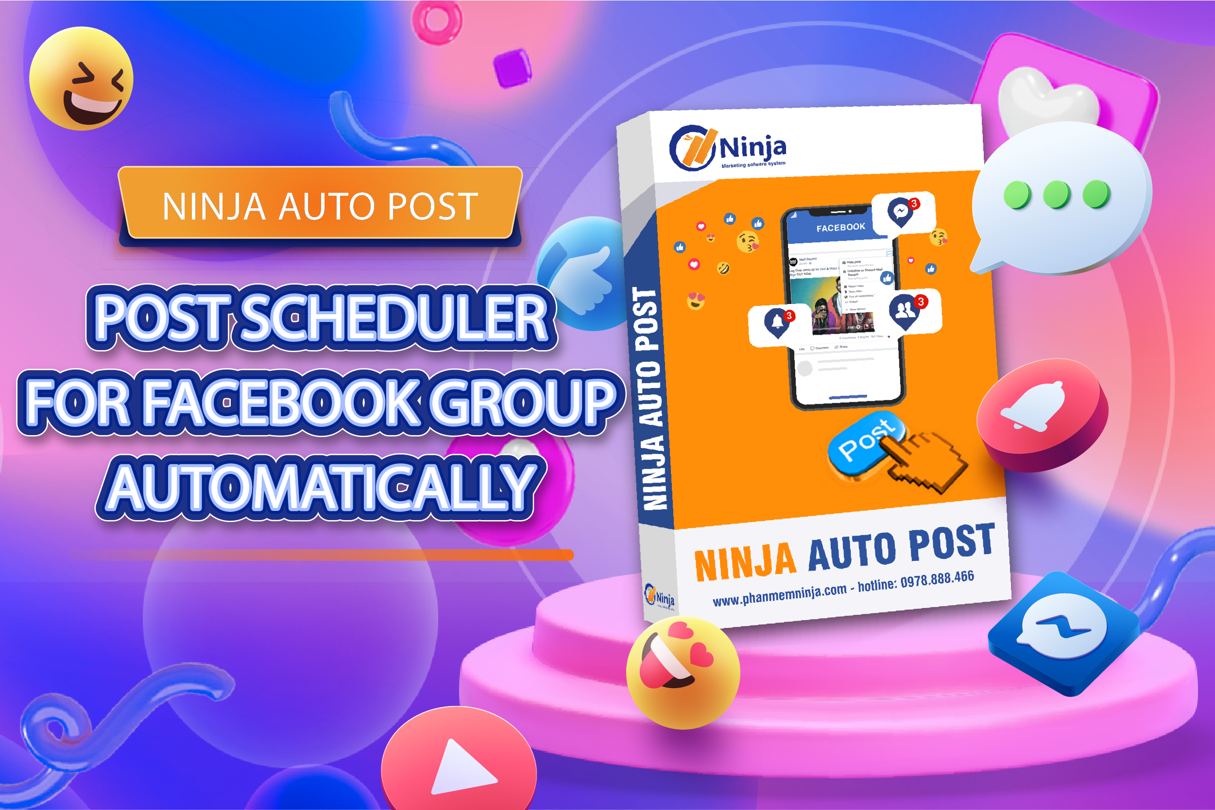 Ninja Auto Post Client - Post scheduler for Facebook group automatically